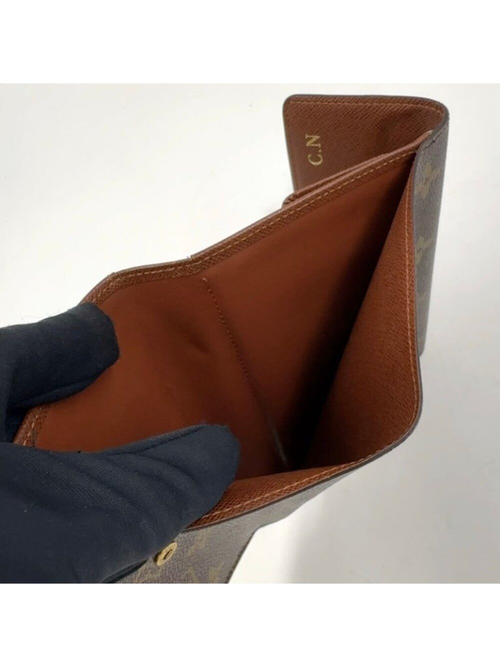 Louis Vuitton Porte Tresor Etuis Papier Monogram Leather With Initials Brown - Picture 9 of 15